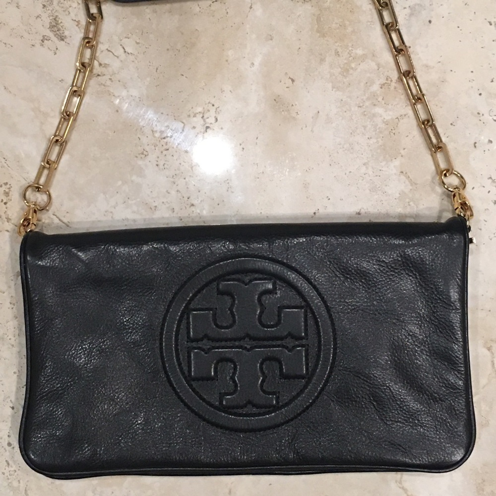 Tory Burch Bombe Reva Clutch shoulder Bag.